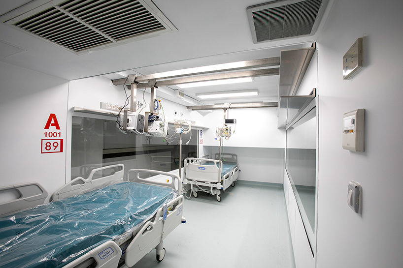 Intensive Care Unit (ICU) Made of Shipping Containers. Interior Design.
